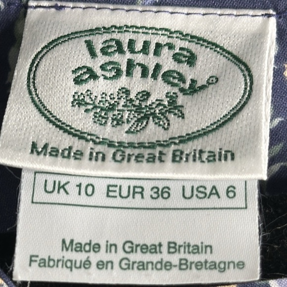 Laura Ashley floral print midi dress cotton size 8 - Picture 6 of 10